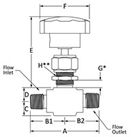 100 Needle Valve Male NPT Line