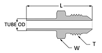 JIC Male Tube stub adapter