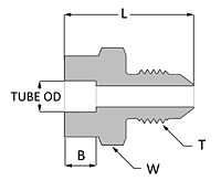 JIC silbraze tube socket weld adapter