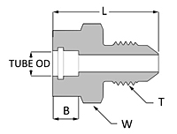 JIC deep tube socket weld adapter