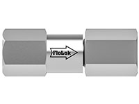 High pressure check valve female NPT end connections.