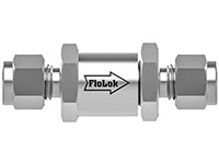 High pressure check tube fitting end connections.