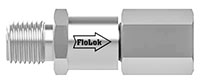 High pressure check valve male to female NPT end connections.