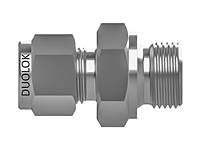 Tube fitting straight thread connector