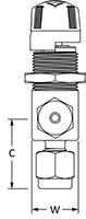 Ball valves- EB Series 3 Way Fractional Tube Fitting LINE SIDE