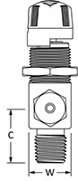 Ball valves- EB Series 3 Way Male NPT to Fractional Tube Fitting LINE SIDE