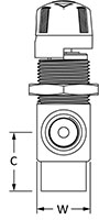 Ball valves- EB Series Series Angle Female NPT LINE SIDE