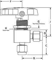 Ball valves- EB Series Series Angle Fractional Tube Fitting LINE