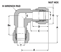 Tube fitting union elbow