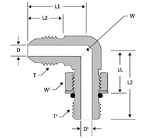 JIC SAE elbow