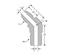 JIC 45° male elbow