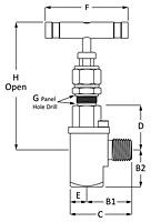 Angle Needle Valves LN Series Series Male to Female NPT LINE