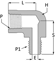 Pipe fitting reducing street elbow