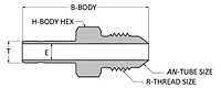 Tube fitting AN adapter