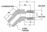 Tube fitting 45° elbow