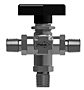 300 Series Three Way Ball Valve_Male NPT Render