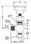 400 Lower Packing Valve Angle Male NPT to Fractional Tube Fitting Line