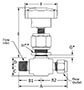 400 Lower Packing Valve Male NPT to Fractional Tube Fitting Line