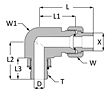 Stainless steel pipe fitting Koncentric SAE straight thread elbow to weld fitting