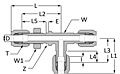 SAE Flareless Bulkhead Run Tee