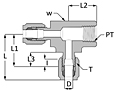 SAE Flareless Female Branch Tee