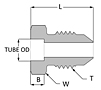 JIC Tube socket weld adapter