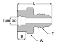 JIC deep tube socket weld adapter