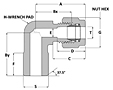 Tube fitting to pipe weld elbow