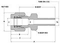 Tube fitting reducing connector