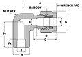 Tube fitting to tube socket weld elbow