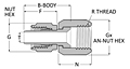 Tube fitting female AN adapter