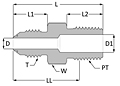 Ultraflare Male Connector