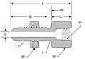 JIC bulkhead female connector