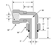 JIC swivel nut SAE male elbow