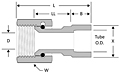 JIC swivel nut tube socket weld connector