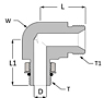 Stainless steel pipe fitting Koncentric SAE straight thread threaded elbow