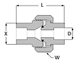 Koncentric pipe socket weld union