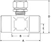 Lift check valve female NPT end connections line drawing.