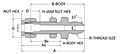 Tube fitting bulkhead AN union