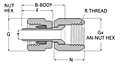 Tube fitting female AN union