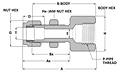 Tube fitting bulkhead female connector