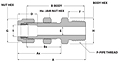 Tube fitting bulkhead male connectors